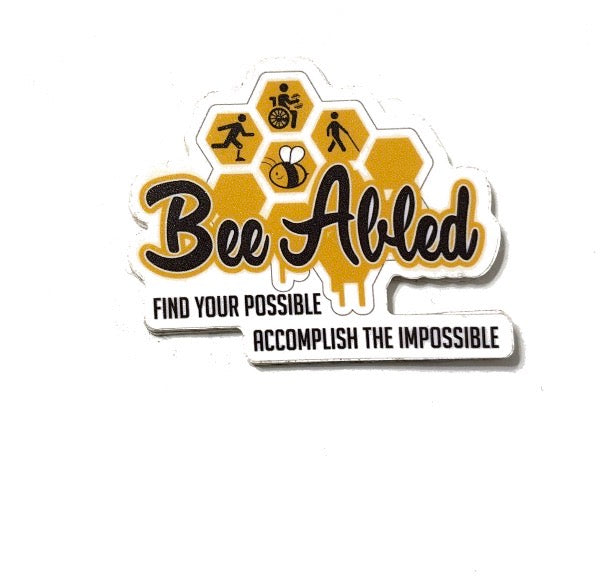 2.5" Bee Abled Vinyl Sticker